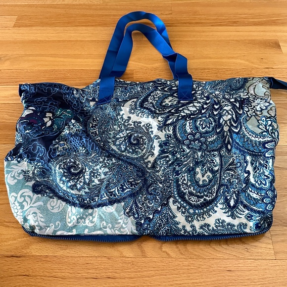 Chico's Packable Tote Blue Paisley - Picture 3 of 15